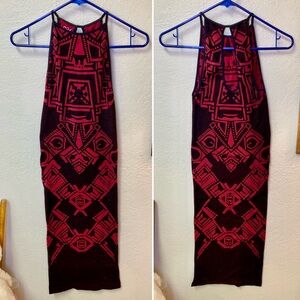 Free People Intimately Only One Bodycon Tank Dress Raspberry Black Combo XS/S